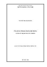 Luận văn Ứng dụng WebGIS trong hệ thống giám sát bệnh truyền nhiễm
