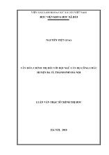 Luận văn Văn hóa chính trị đối với đội ngũ cán bộ công chức huyện Ba Vì, thành phố Hà Nội