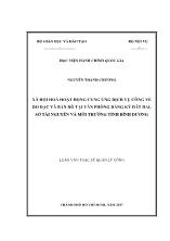 Luận văn Xã hội hoá hoạt động cung ứng dịch vụ công về đo đạc và bản đồ tại Văn phòng đăng ký đất đai, Sở tài nguyên và môi trường tỉnh Bình Dương
