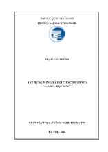 Luận văn Xây dựng mạng xã hội cho cộng đồng “Gia sư - Học sinh”