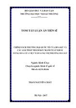 Tóm tắt Luận án Chính sách thương mại quốc tế của Hoa Kỳ và các giải pháp nhằm đẩy mạnh xuất khẩu hàng hóa của Việt Nam sang thị trường Hoa Kỳ