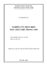 Tóm tắt Luận án Nghiên cứu phát hiện mẫu chất liệu trong ảnh