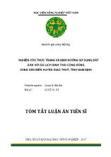 Tóm tắt Luận án Nghiên cứu thực trạng và định hướng sử dụng đất gắn với du lịch sinh thái cộng đồng vùng ven biển huyện Giao Thuỷ, tỉnh Nam Định