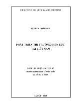 Tóm tắt Luận án Phát triển thị trường điện lực tại Việt Nam