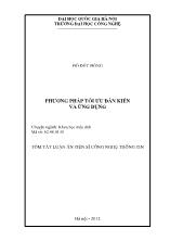 Tóm tắt Luận án Phương pháp tối ưu đàn kiến và ứng dụng