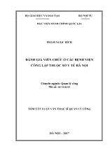 Tóm tắt Luận văn Đánh giá viên chức ở các bệnh viện công lập thuộc Sở y tế Hà Nội