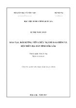 Tóm tắt Luận văn Đào tạo, bồi dưỡng viên chức ngành bảo hiểm xã hội trên địa bàn tỉnh Đăk Lăk