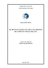 Tóm tắt Luận văn Dự đoán sự tương tác giữa các protein dựa trên kỹ thuật học sâu