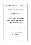 Tóm tắt Luận văn Nâng cao năng lực thực thi công vụ công chức thị xã Hương Thủy, tỉnh Thừa Thiên Huế