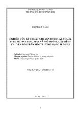 Tóm tắt Luận văn Nghiên cứu kỹ thuật chuyển đổi Dual Stack 6VPE từ IPV4 sang IPV6 và mô phỏng cấu hình chuyển đổi trên môi trường mạng IP MPLS