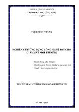 Tóm tắt Luận văn Nghiên cứu ứng dụng công nghệ IoT cho giám sát môi trường