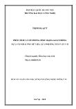 Tóm tắt Luận văn Phân tích và mô phỏng tình trạng giao thông dựa vào khai phá dữ liệu của phương tiện vận tải