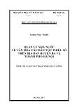 Tóm tắt Luận văn Quản lý nhà nước về văn hóa các dân tộc thiểu số trên địa bàn huyện Ba Vì, thành phố Hà Nội