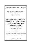 Tóm tắt Luận văn Tạo động lực làm việc cho công chức cấp xã tại huyện Krông Buk, tỉnh Đắk Lắk