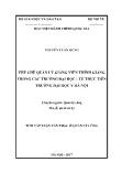 Tóm tắt Luận văn Thể chế quản lý giảng viên thỉnh giảng trong các trường đại học - Từ thực tiễn trường Đại học y Hà Nội