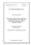 Tóm tắt Luận văn Thực hiện chính sách an sinh xã hội đối với người dân tộc thiểu số trên địa bàn huyện Lệ Thủy, tỉnh Quảng Bình