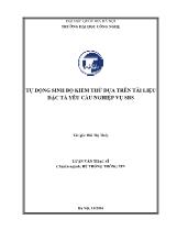 Tóm tắt Luận văn Tự động sinh bộ kiểm thử dựa trên tài liệu đặc tả yêu cầu nghiệp vụ SRS