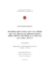 Bổ đính một vòng vào các kênh rã của higgs và lepton mang diện trong mô hình 3 - 3 - 1 đảo và 3 - 3 - 1 với / 3 tùy ý