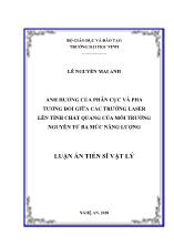 Luận án Ảnh hưởng của phân cực và pha tương đối giữa các trường laser lên tính chất quang của môi trường nguyên tử ba mức năng lượng