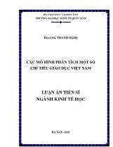 Luận án Các mô hình phân tích một số chỉ tiêu giáo dục Việt Nam