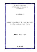 Luận án Chế tạo và nghiên cứu tính chất quang xúc tác của vật liệu bimo (m = v, ti, sn)