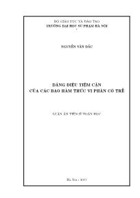 Luận án Dáng điệu tiệm cận của các bao hàm thức vi phân có trễ