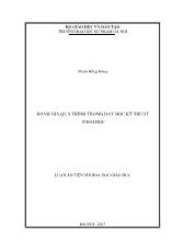 Luận án Đánh giá quá trình trong dạy học kỹ thuật ở đại học