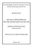 Luận án Đào tạo ca sĩ hát opera tại học viện âm nhạc quốc gia Việt Nam