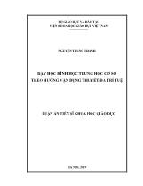 Luận án Dạy học hình học trung học cơ sở theo hướng vận dụng thuyết đa trí tuệ