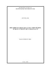 Luận án Điều khiển dao động kết cấu dựa trên mô hình sử dụng lý thuyết mờ và đại số gia tử