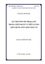 Luận án Giá trị nồng độ Mr - Proanp trong chẩn đoán và tiên lượng trên bệnh nhân khó thở cấp