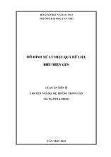 Luận án Mô hình xử lý hiệu quả dữ liệu biểu hiện gen