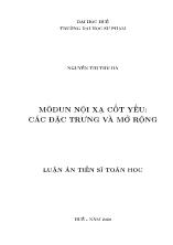 Luận án Môđun nội xạ cốt yếu: các đặc trưng và mở rộng