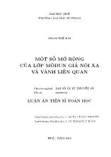 Luận án Một số mở rộng của lớp mô đun giả nội xạ và vành liên quan