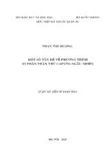 Luận án Một số vấn đề về phương trình vi phân phân thứ caputo ngẫu nhiên