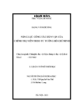 Luận án Năng lực công tác dân vận của chính trị viên theo tư tưởng Hồ Chí Minh