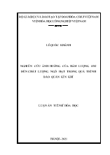 Luận án Nghiên cứu ảnh hưởng của hàm lượng oxi đến chất lượng ngô hạt trong quá trình bảo quản kín khí