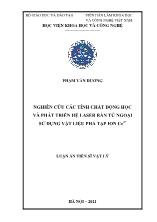 Luận án Nghiên cứu các tính chất động học và phát triển hệ laser rắn tử ngoại sử dụng vật liệu pha tạp Ion Ce3+