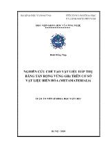 Luận án Nghiên cứu chế tạo vật liệu hấp thụ băng tần rộng vùng ghz trên cơ sở vật liệu biến hóa (metamaterials)