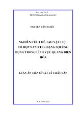 Luận án Nghiên cứu chế tạo vật liệu tổ hợp nano TiO2 dạng sợi ứng dụng trong lĩnh vực quang điện hóa