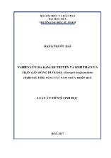 Luận án Nghiên cứu đa dạng di truyền và sinh thái của thằn lằn bóng đuôi dài - Eutropis longicaudatus (hallowell, 1856) vùng tây nam Thừa Thiên Huế