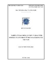 Luận án Nghiên cứu đặc điểm cấu trúc và hoạt tính sinh học của fucoidan từ một số loài rong nâu Việt Nam