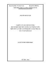 Luận án Nghiên cứu đặc điểm hấp phụ một số hợp chất hữu cơ hòa tan trong nước trên nền vật liệu sắt hydroxit có mặt phụ gia sio2 và sắt kim loại