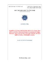 Luận án Nghiên cứu đặc điểm sinh thái của voọc bạc đông dương (trachypithecus germaini milneedwards, 1876) tại núi đá vôi chùa Hang, huyện Kiên lương, tỉnh Kiên Giang