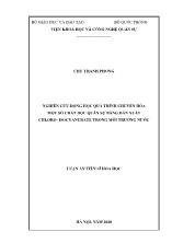 Luận án Nghiên cứu động học quá trình chuyển hóa một số chất độc quân sự bằng dẫn xuất chloro - Isocyanurate trong môi trường nước