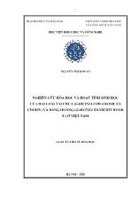 Luận án Nghiên cứu hóa học và hoạt tính sinh học của hai loài tai chua (garcinia cowa roxb. ex choisy) và đằng hoàng (garcinia hanburyi hook f.) ở Việt Nam