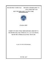 Luận án Nghiên cứu một số đặc điểm sinh học, phân bố và thành phần hóa học tinh dầu của các loài trong họ Hồ tiêu (piperaceae) ở Bắc Trung Bộ