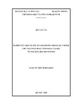 Luận án Nghiên cứu một số yếu tố ảnh hưởng trong quá trình chế tạo than hoạt tính dạng vải sợi từ nguyên liệu sợi viscose