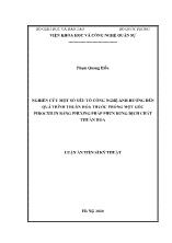 Luận án Nghiên cứu một số yếu tố công nghệ ảnh hưởng đến quá trình thuần hóa thuốc phóng một gốc pirocxilin bằng phương pháp phun dung dịch chất thuần hóa