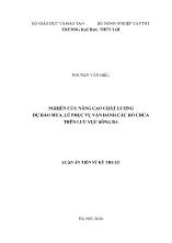 Luận án Nghiên cứu nâng cao chất lượng dự báo mưa, lũ phục vụ vận hành các hồ chứa trên lưu vực Sông Ba